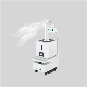 Macchina robot a spruzzo per disinfezione e sterilizzazione AI