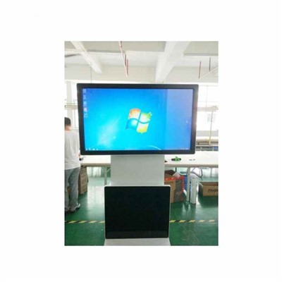 Totem digitale ruotabile a schermo diviso